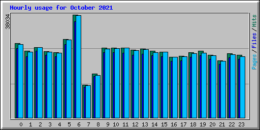 Hourly usage for October 2021