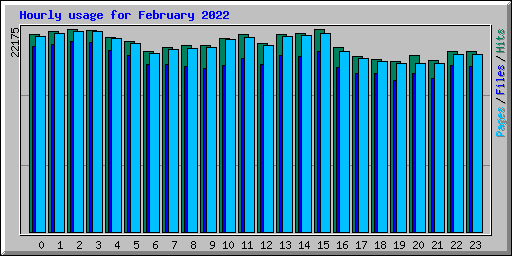 Hourly usage for February 2022