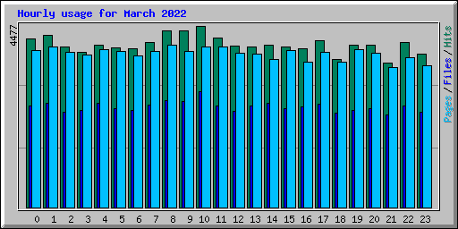 Hourly usage for March 2022