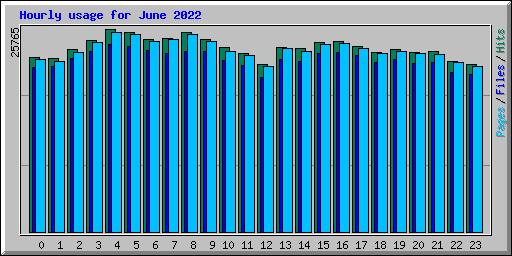 Hourly usage for June 2022